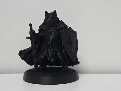 Wolf Knight Warrior with Sword and Shield