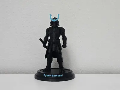 Cyber Samurai Futuristic Warrior Statue