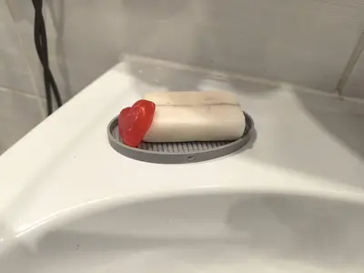 Minimalist Soap Dish with Drain Hole (No Supports Required)