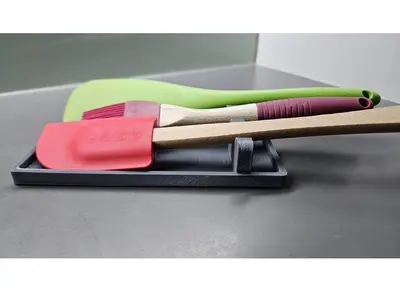 Multi-Slot Kitchen Utensil Rest & Spoon Holder