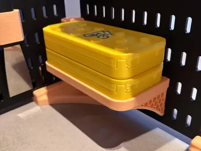 Small/Big stackable boxes holder for AliExpress DIY pegboard