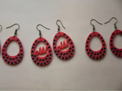 Flamenco-style earrings for the April Fair