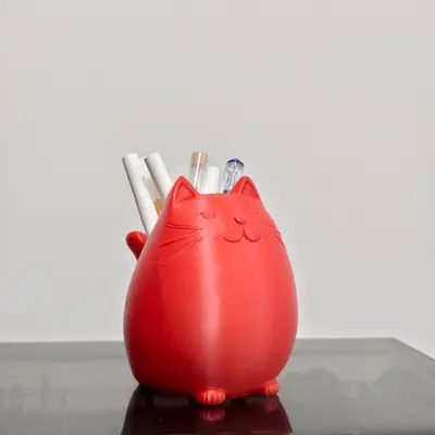 Chilling Cat Pen Holder