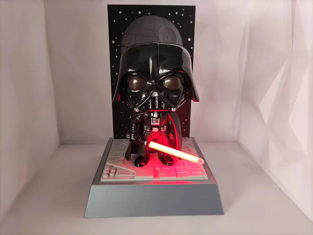Darth Vader Funko Pop Display Stand – LED Filament Lightsaber