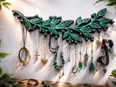 Leafy accessories/necklaces/keys wall hanger