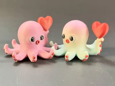 Sweetheart Octopus - Cute Valentines Day Companion
