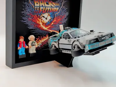 Lego Speed Champions - Time Machine from Back to the Future Display
