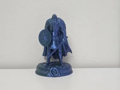 Viking Warrior with Sword and Wolf Shield Statue
