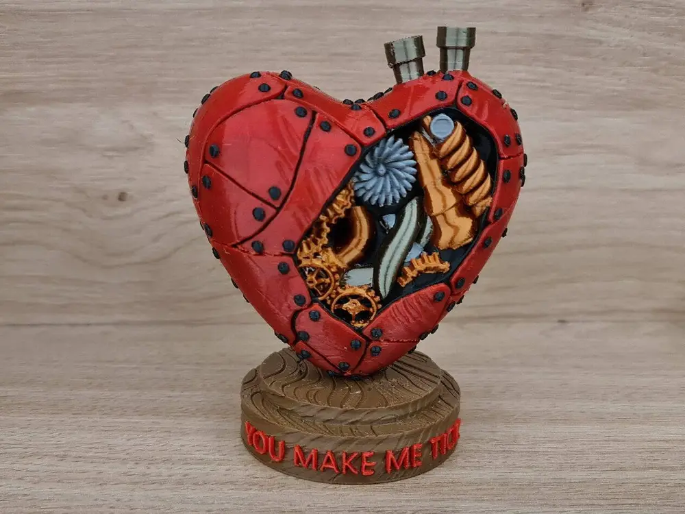 Metallic Heart cyberpunk style