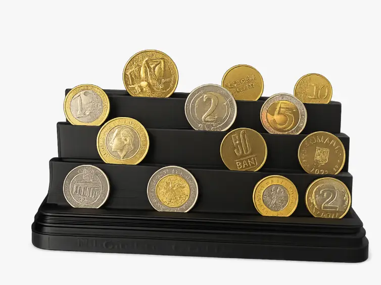 Soporte para colección de monedas