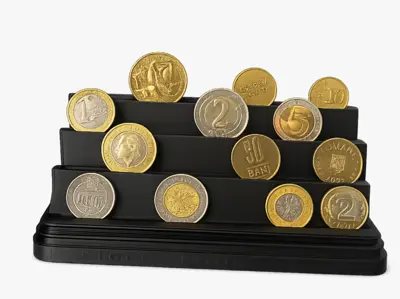 Soporte para colección de monedas