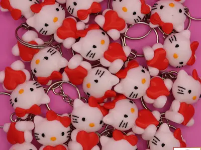 Heart Kitty Keychain