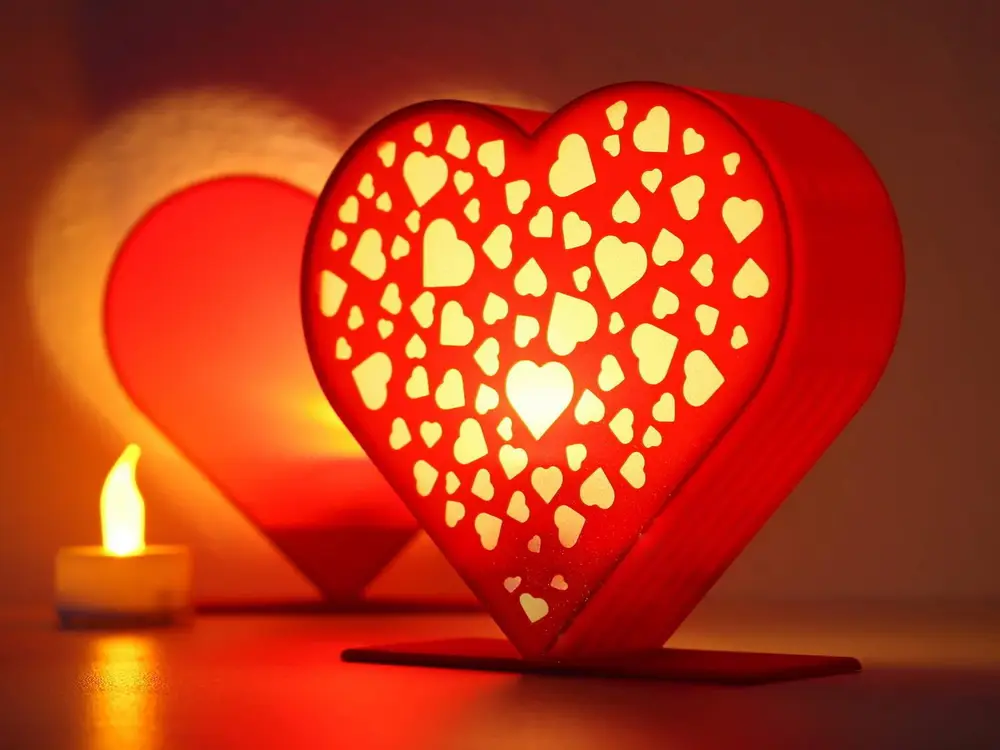 Heart Lamp with Secret Compartment