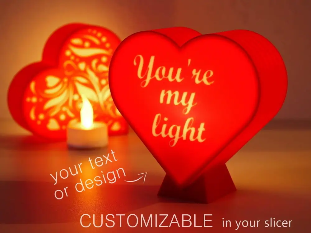 Customizable Heart Lightbox / Giftbox