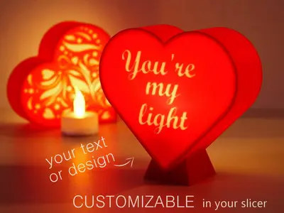 Customizable Heart Lightbox / Giftbox
