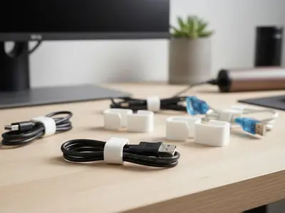 organizer cable clip fuzzy 3 dimension