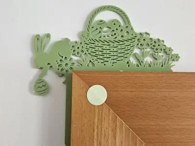 Easter Bunny & Egg Basket - Door / Frame Corner Decoration