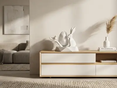 Geometric Easter Harmony - Modern Low-Poly Decor