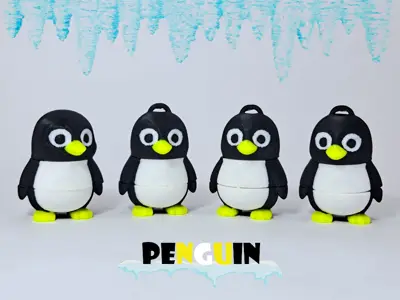 Fantasy Articulated Penguin + KeyChain