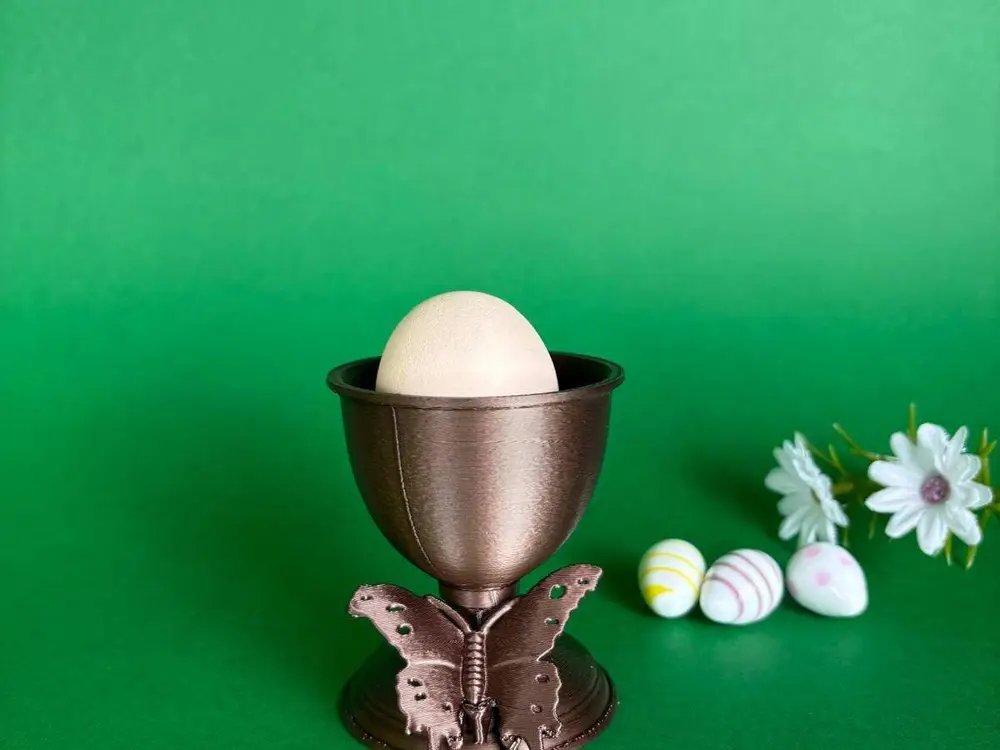 Egg dish with butterfly