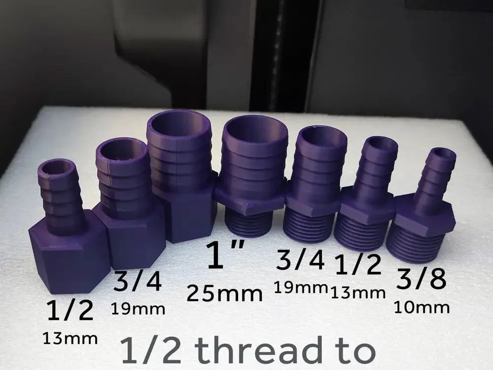 Threaded connection 12 to 38, 12, 34