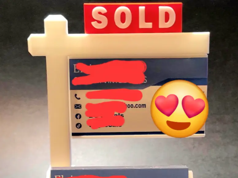 Soporte para tarjetas de visita de bienes raíces