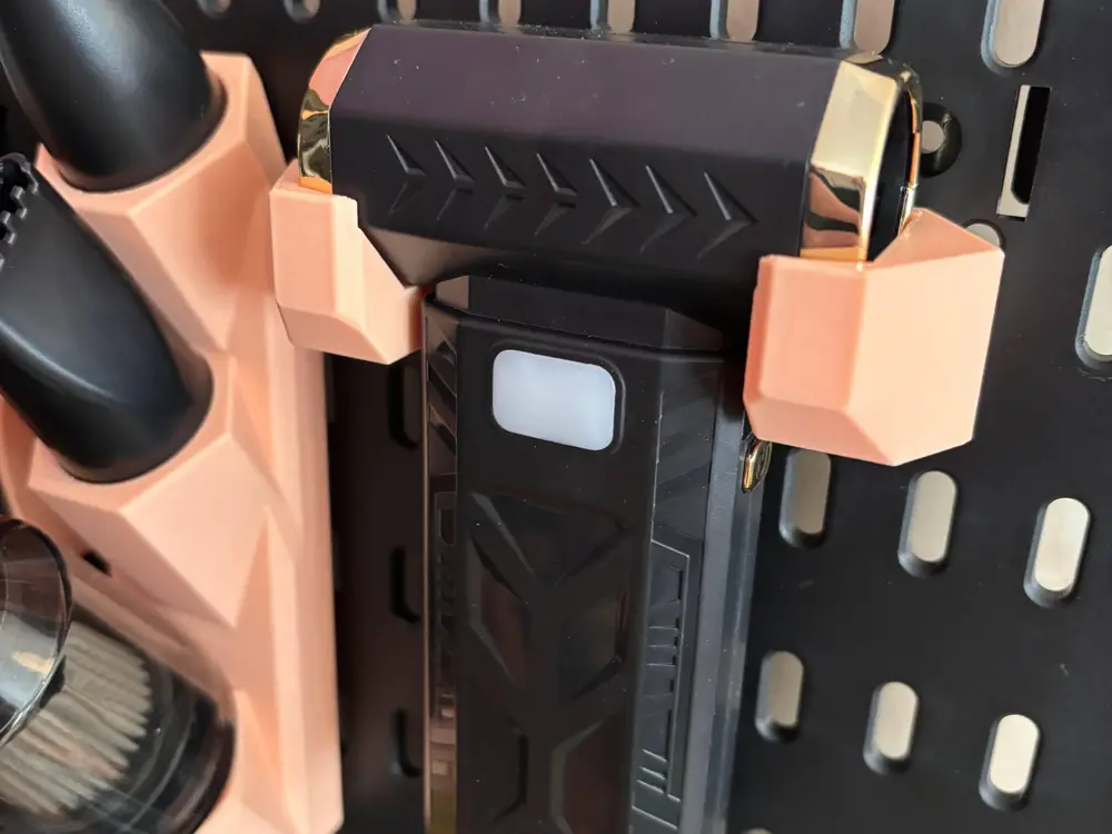 Mini turbo jet fan holder for AliExpress DIY pegboard