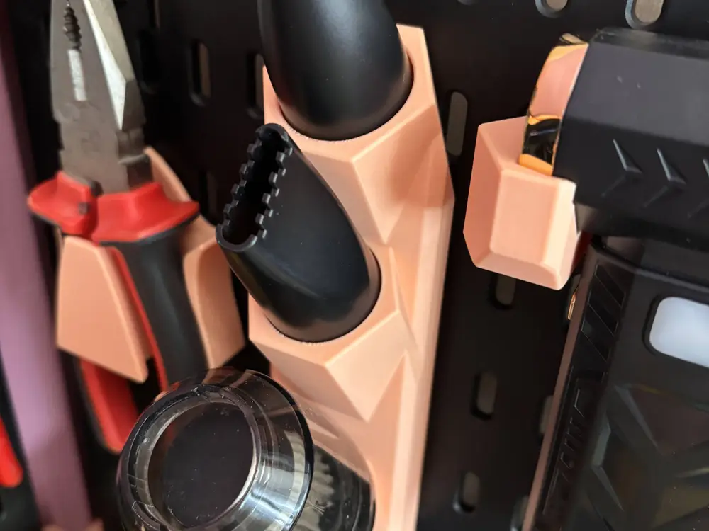 Mini turbo jet nozzle holder for AliExpress DIY pegboard
