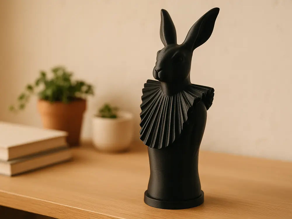 Rabbit in Ruff Sculpture