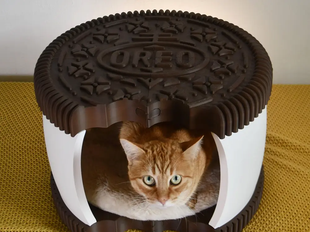 Oreo Cookie Cat Bed / Treat Maze / Self Groomer