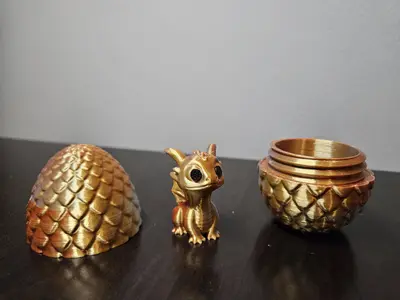 Dragon Egg with Baby Dragon