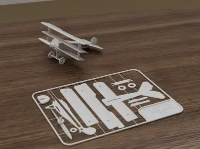 Flying WWI German Triplane Kit Card