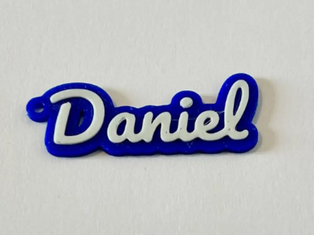 Daniel 3d printed name keychain personalized