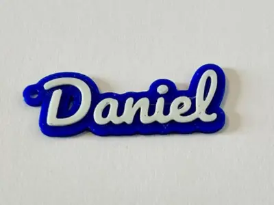 Daniel 3d printed name keychain personalized