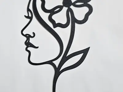 Flower/Face wallart