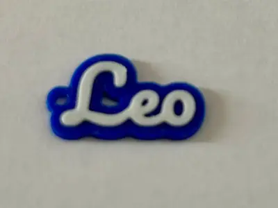 Leo - 3d printed name keychain personalized