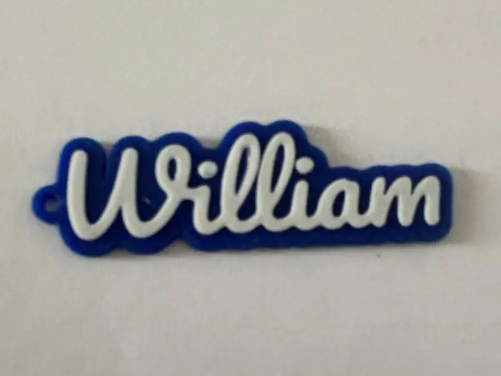 William - 3d printed name keychain personalized