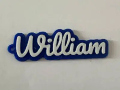 William - 3d printed name keychain personalized