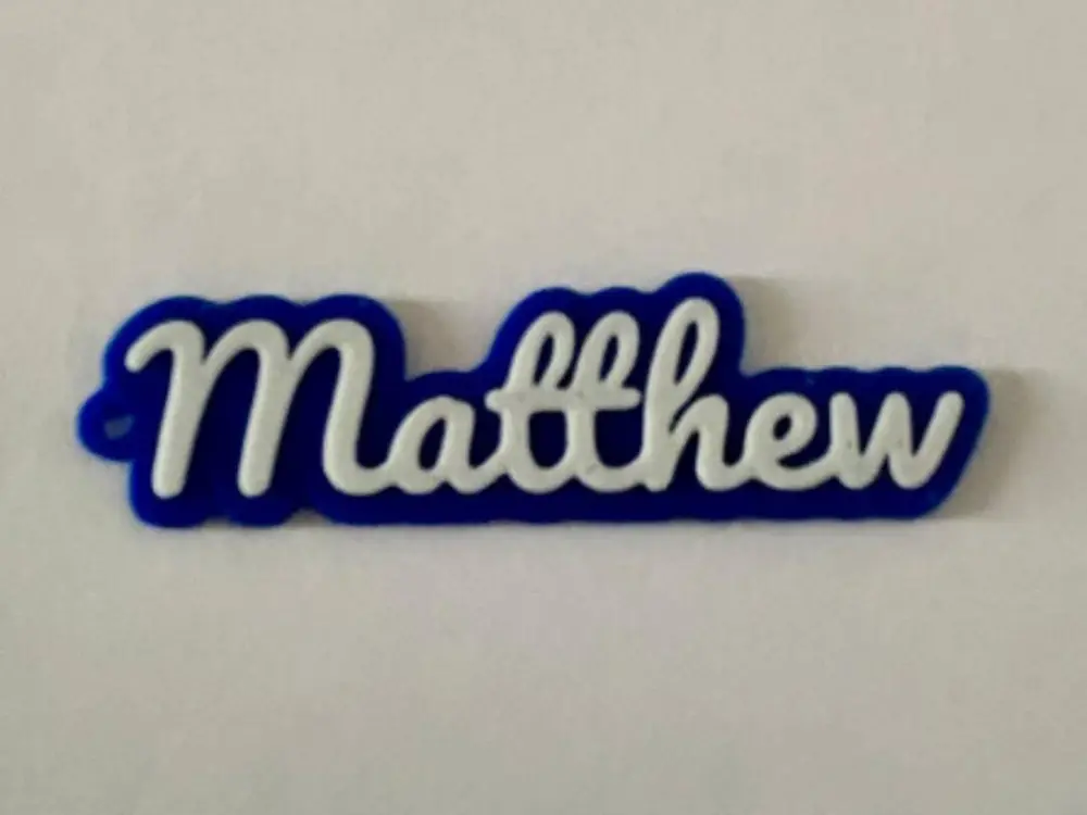 Matthew - 3d printed name keychain personalized