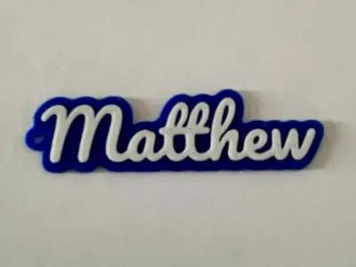 Matthew - 3d printed name keychain personalized