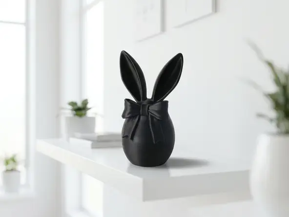 Bunny Ears Egg Sculpture — Modern Spring Decor