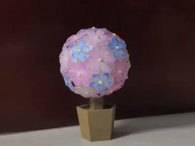 绣球花摆件（花盆可收纳种子）