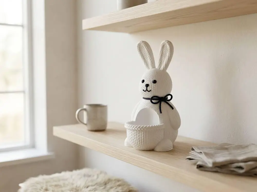 Textured Bunny Easter Egg Holder