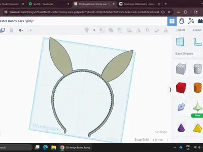 Easter bunny ear headband