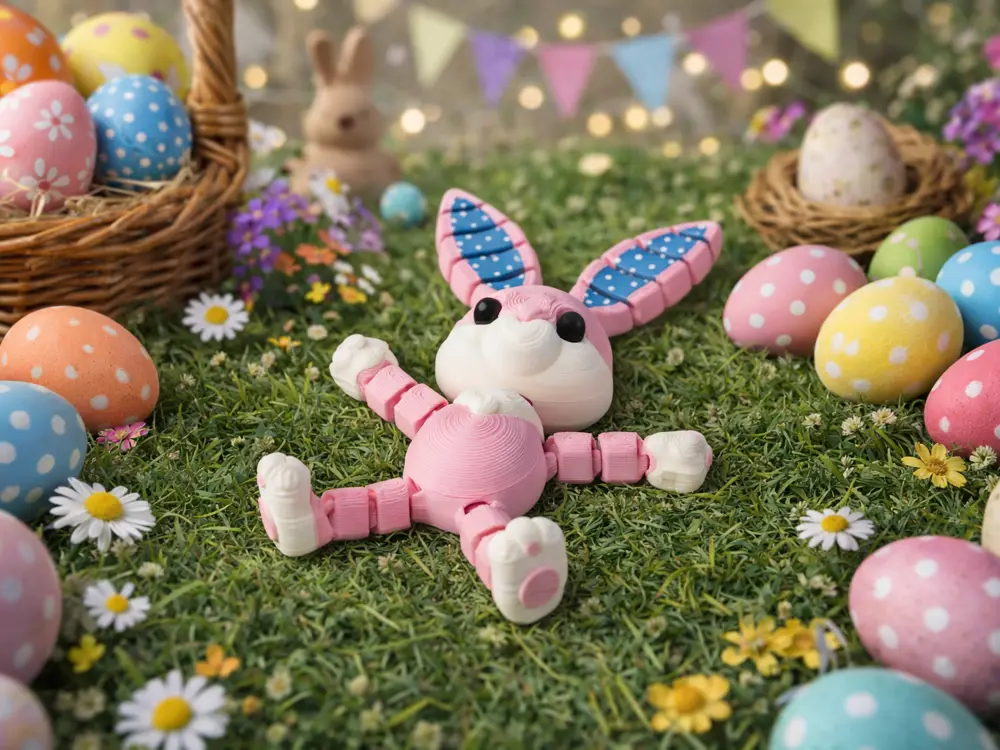 Flexi Easter Bunny - Articulated Fidget Toy Rabbit