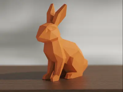 Easter Bunny Low Poly