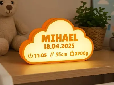 Baby Birth Lightbox – Editable Name FIX / Luminária Baby – Nome Editável Corrigido (FIX)