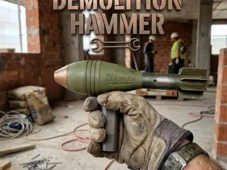 Disposable Demolition Hammer (One-Time Use), mortar, waepon, Milwaukee, Hilti, Parkside