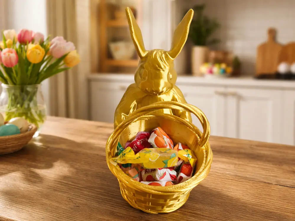 Easter bunny with a basket