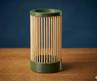 Soporte para lápices (Brochetas de bambú)